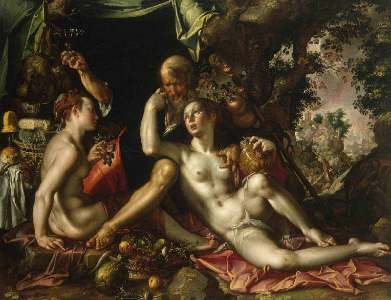 Joachim Wtewael Lot and his Daughters